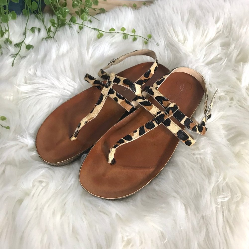 Jessica Simpson Pattie Leopard Print Sandals 8